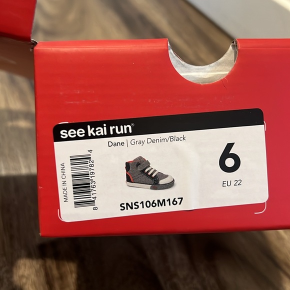 See Kai run Dane grey/denim black high top shoes - Picture 4 of 9